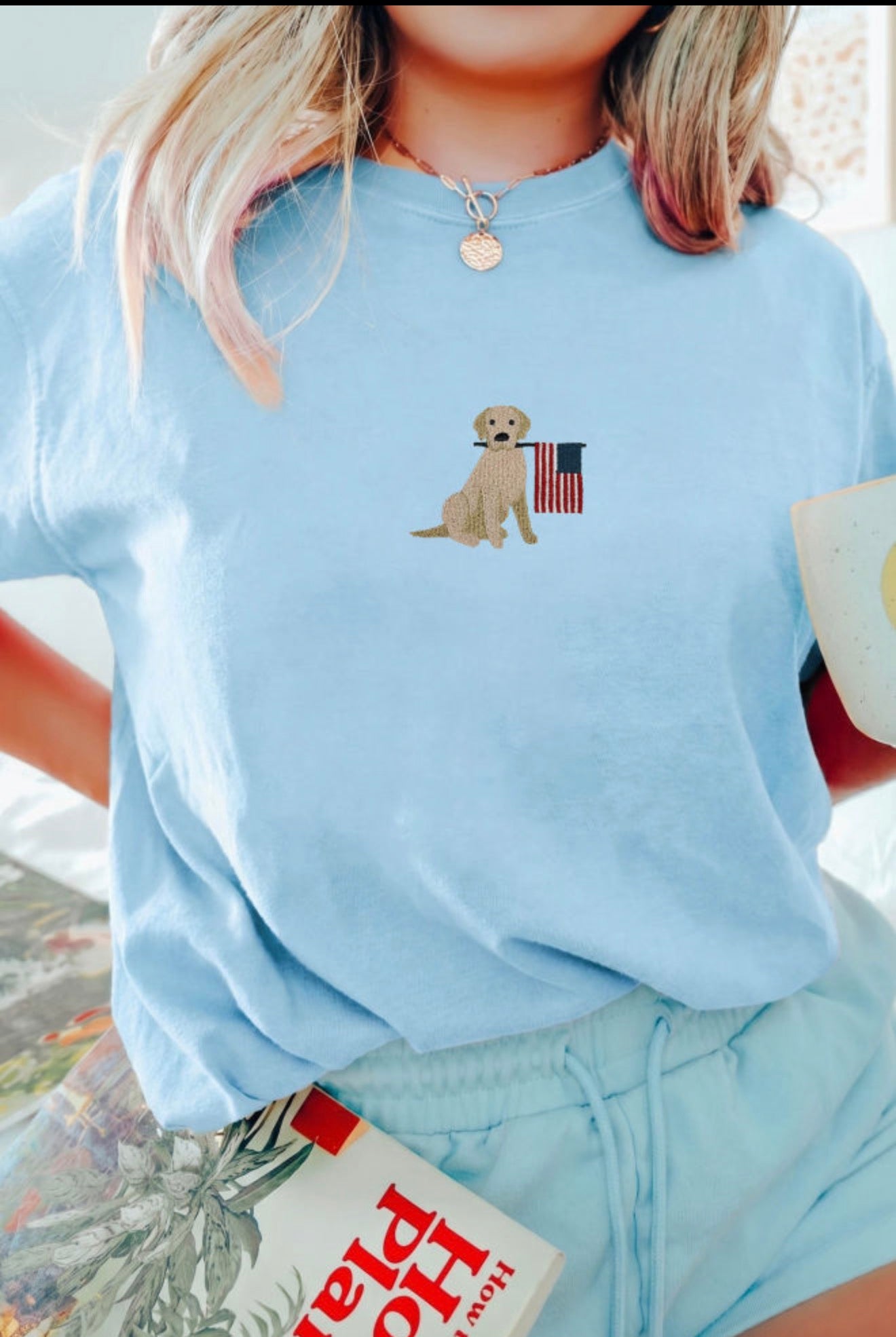 *Preorder* Dog Holding Flag Tee