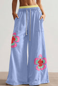 *Preorder* Color Block Floral Wide Leg Pants